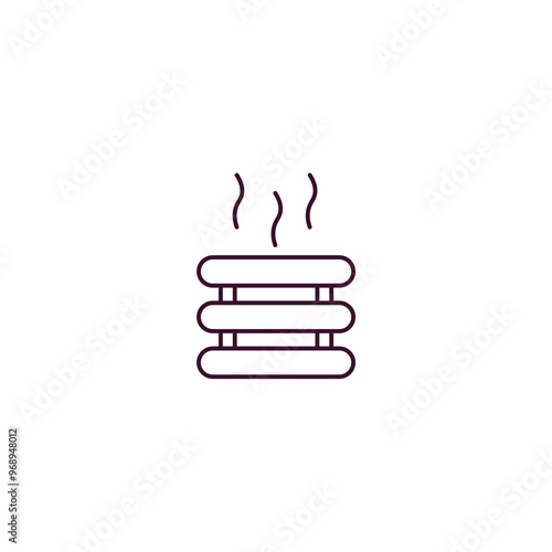 heating  outline icon. Linear vector from furniture concept. Thin line heating  icon isolated on white background