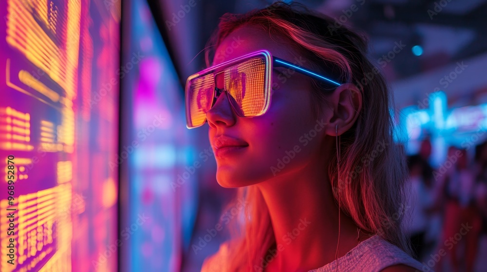 Neon Glow Portrait. Neon Glow Portrait.