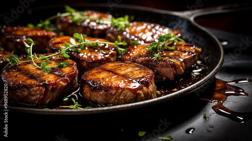 Balsamic-Honey Glazed Pork Medallions 