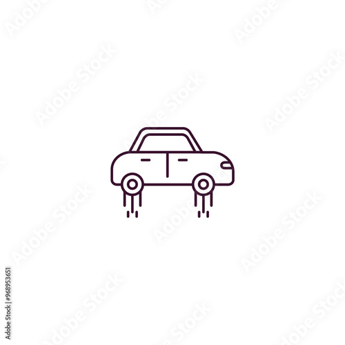hover transport outline icon. Linear vector from ai and tech concept. Thin line hover transport icon isolated on white background