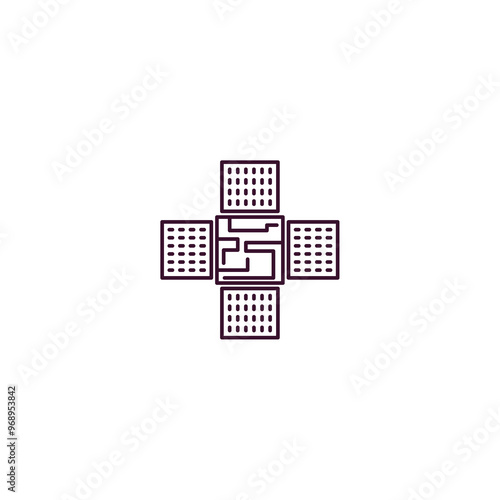 nano sensor outline icon. Linear vector from ai and tech concept. Thin line nano sensor icon isolated on white background