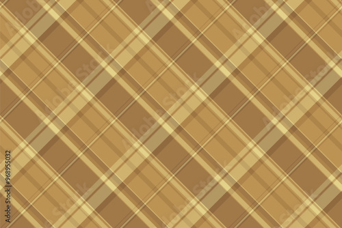 Short pattern texture fabric, stroke check textile seamless. Sketch background plaid tartan vector in amber and orange colors.