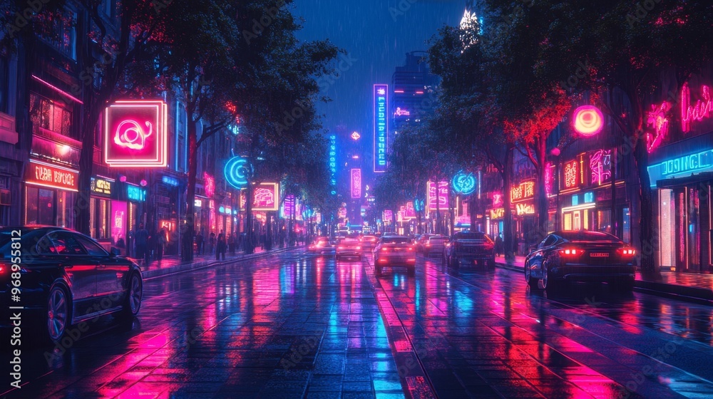 Neon City Rain. Neon City Rain.