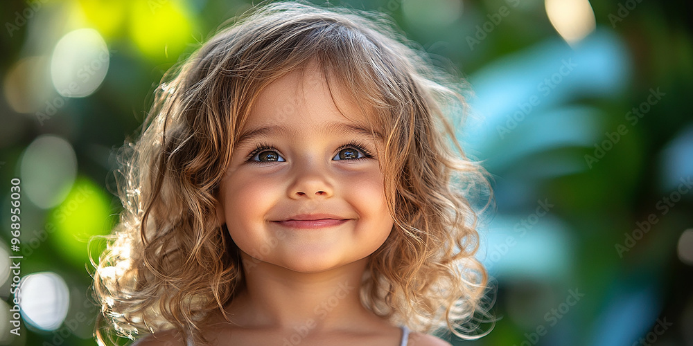 Portrait of a beautiful little girl looking at the camera Portrait of a beautiful little girl looking at the camera