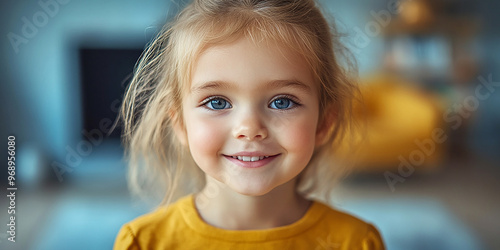 Portrait of a beautiful little girl looking at the camera