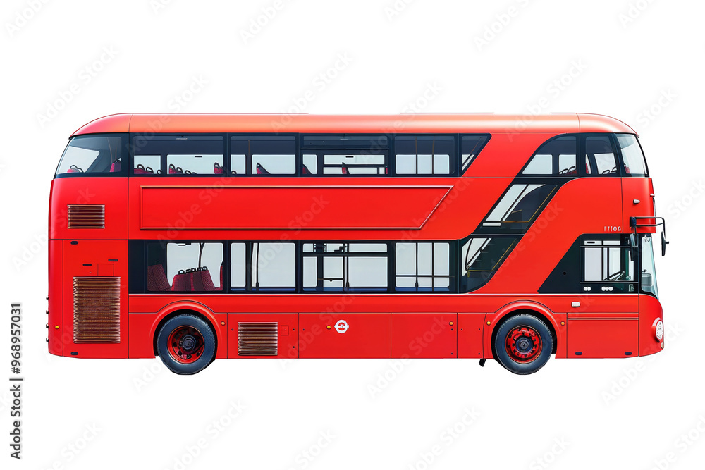 Double decker bus, isolated on transparent Double decker bus, isolated on transparent