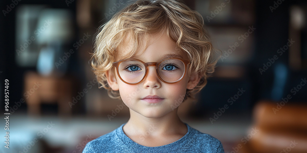 Portrait of a cute little boy with glasses Portrait of a cute little boy with glasses