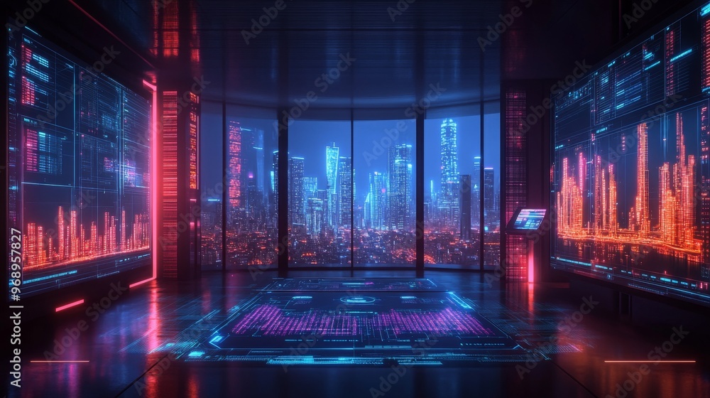 Obraz premium Futuristic Cityscape.