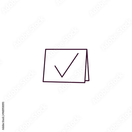 reserved outline icon. Linear vector from hotel concept. Thin line reserved icon isolated on white background