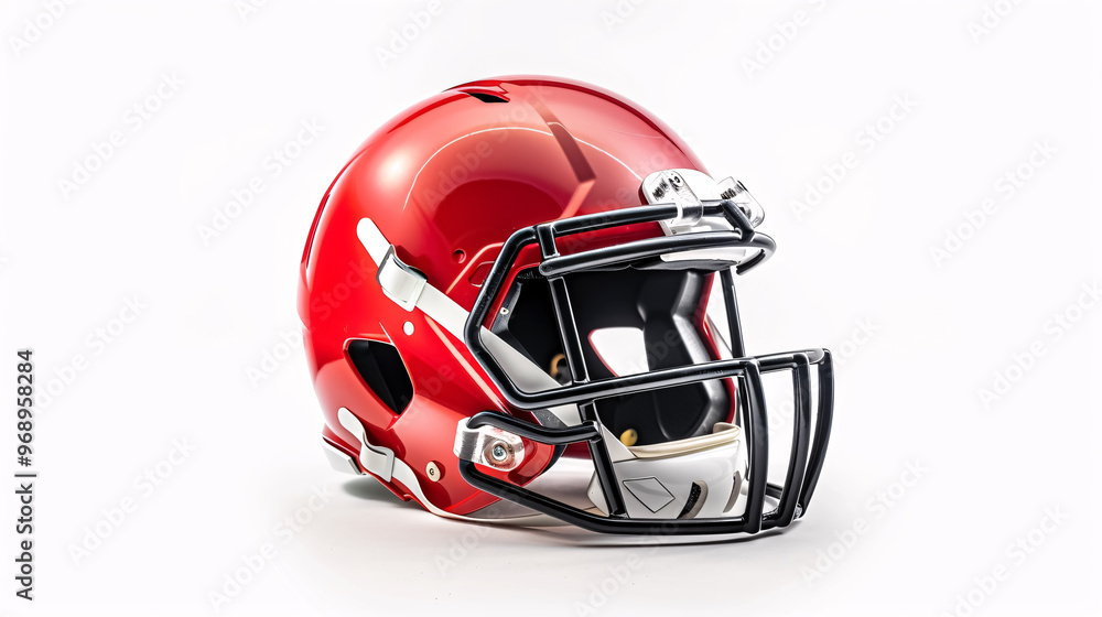 Fototapeta premium Riddell American football helmet isolated on a white background.