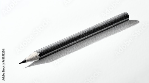 A pencil laying on white paper, with a line drawn and pencil shavings nearby.