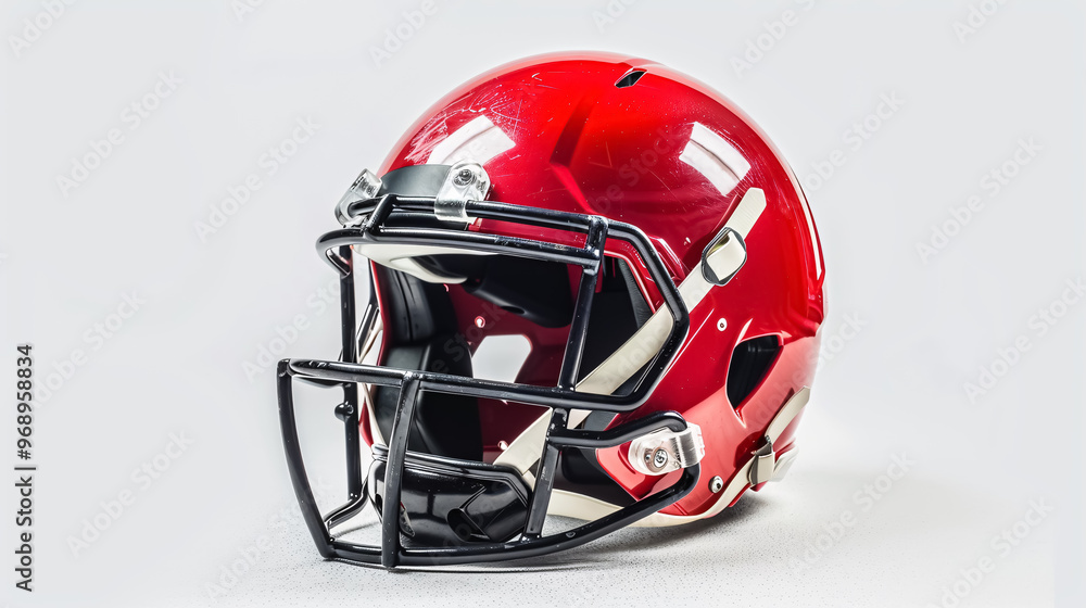 Fototapeta premium Riddell American football helmet isolated on a white background.