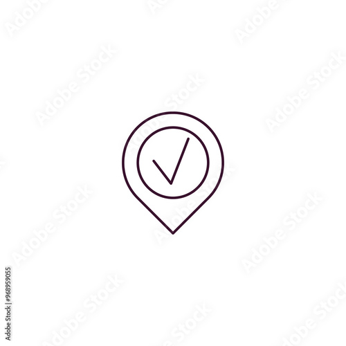 check in outline icon. Linear vector from hotel concept. Thin line check in icon isolated on white background