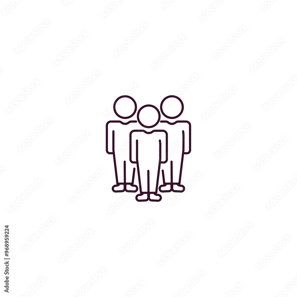 people outline icon. Linear vector from hotel concept. Thin line people icon isolated on white background people outline icon. Linear vector from hotel concept. Thin line people icon isolated on white background