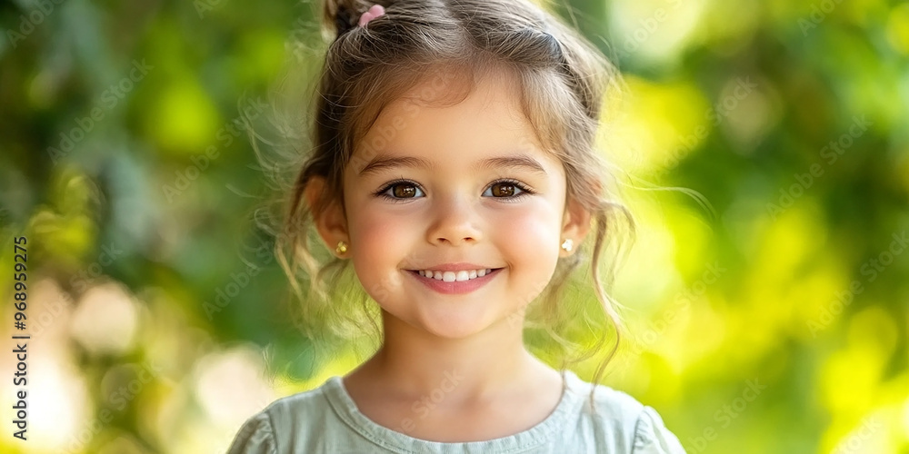 Portrait of a beautiful little girl looking at the camera Portrait of a beautiful little girl looking at the camera