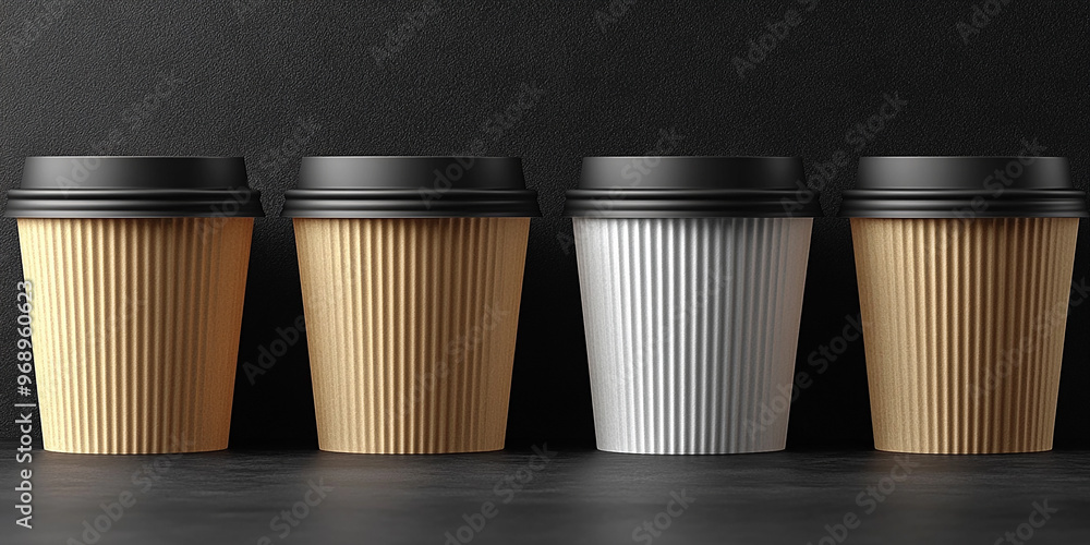 Photo of a hot coffee in a paper cup