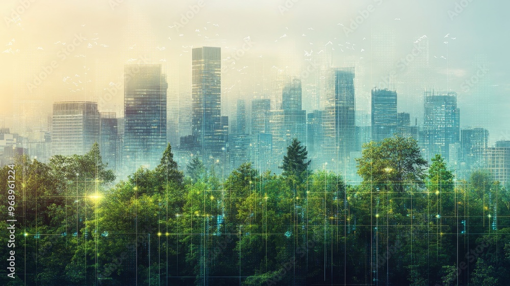 Fototapeta premium Cityscape & Nature.