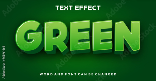 Green editable text effect