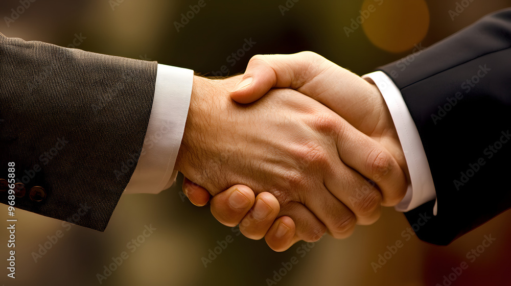 A business professional shaking hands after closing a successful deal. A business professional shaking hands after closing a successful deal.