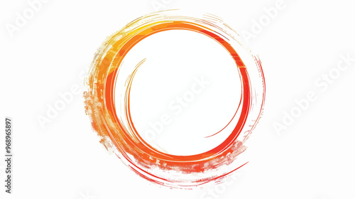 Handdrawn Abstract Circle Frame Vector Illustration