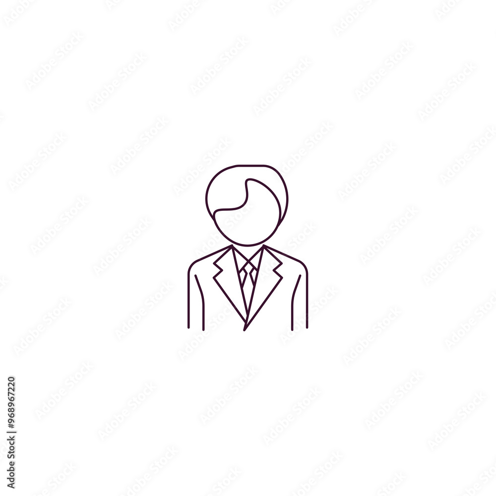 employee outline icon. Linear vector from human resources concept. Thin line employee icon isolated on white background employee outline icon. Linear vector from human resources concept. Thin line employee icon isolated on white background