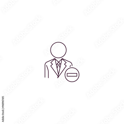 attrition outline icon. Linear vector from human resources concept. Thin line attrition icon isolated on white background