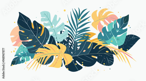 Exotic Summer Leaf Vector Illustration
