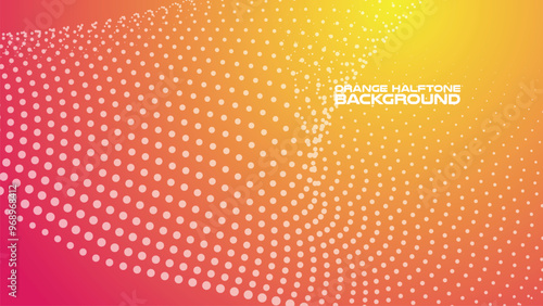Wallpaper Mural Halftone orange background with gradient for backdrop or presentation Torontodigital.ca