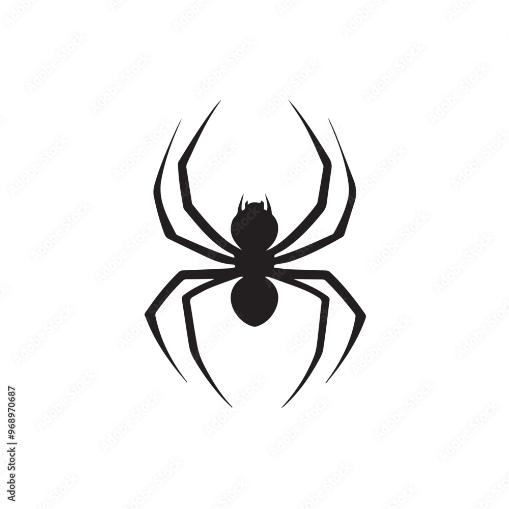 Spider in cartoon, doodle style . Image for t-shirt, web, mobile apps and ui. Isolated 2d vector illustration in logo, icon, sketch style, Eps 10, black and white. AI Generative