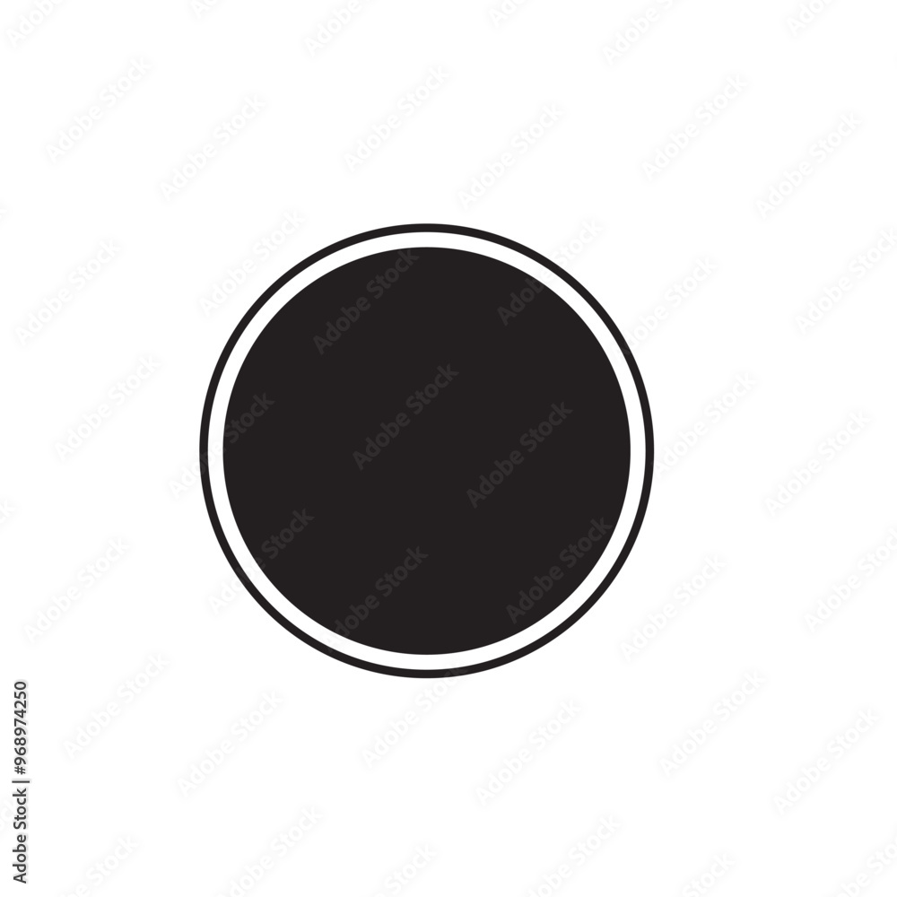 very simple black round button very simple black round button