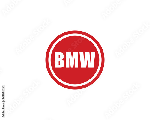 B M W logo design vector template.