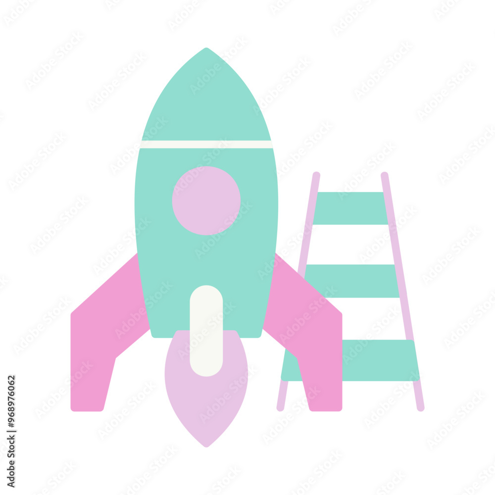 rocket with ladder rocket with ladder