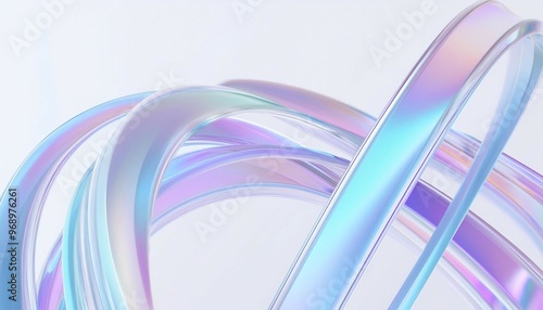 Abstract rounded lines on a light background