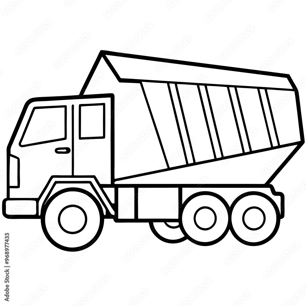 dumper machine outline coloring book page line art drawing dumper machine outline coloring book page line art drawing