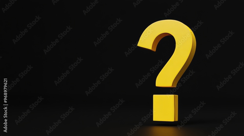 A golden question mark on a dark background represents curiosity and inquiry A golden question mark on a dark background represents curiosity and inquiry