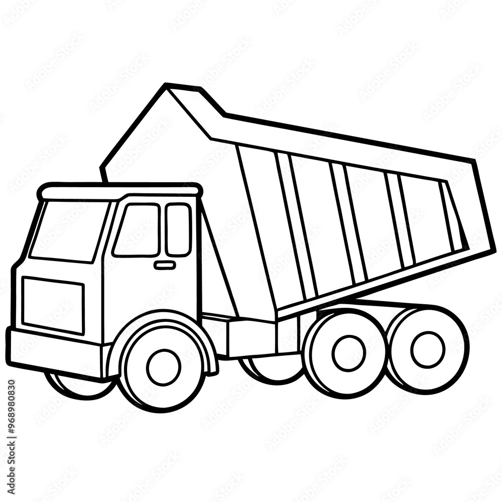 dump truck outline coloring book page line art drawing dump truck outline coloring book page line art drawing