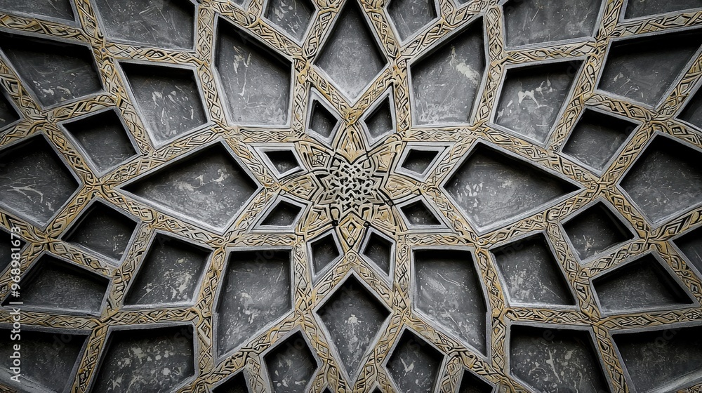 Intricate Islamic geometric tessellation patterns Intricate Islamic geometric tessellation patterns