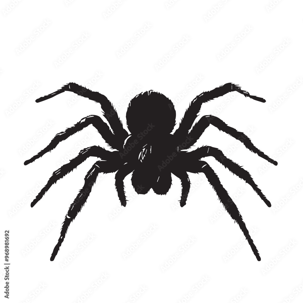 Obraz premium Spider in cartoon, doodle style . Image for t-shirt, web, mobile apps and ui. Isolated 2d vector illustration in logo, icon, sketch style, Eps 10, black and white. AI Generative