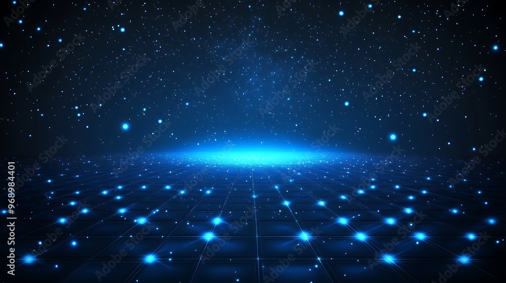 A mesmerizing blue abstract space scene filled with stars, creating a futuristic and cosmic atmosphere ideal for digital backgrounds. A mesmerizing blue abstract space scene filled with stars, creating a futuristic and cosmic atmosphere ideal for digital backgrounds.
