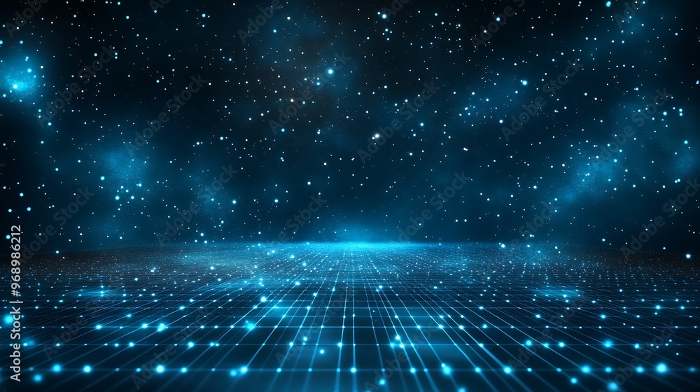 A mesmerizing cosmic background featuring bright stars and glowing particles, perfect for futuristic and space-themed designs. A mesmerizing cosmic background featuring bright stars and glowing particles, perfect for futuristic and space-themed designs.