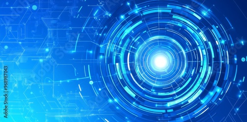 Abstract futuristic electronic circuit technology background in 2D