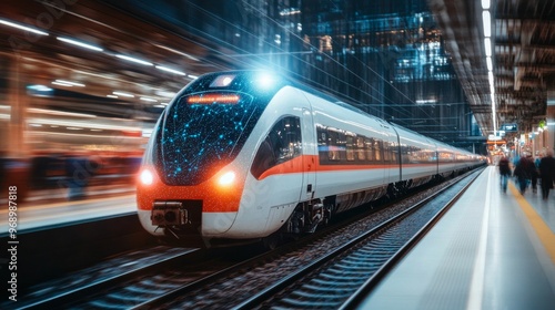 Autonomous AI-driven train systems optimizing public transportation networks: Trains using AI to adjust schedules and routes in real-time to meet passenger demand.