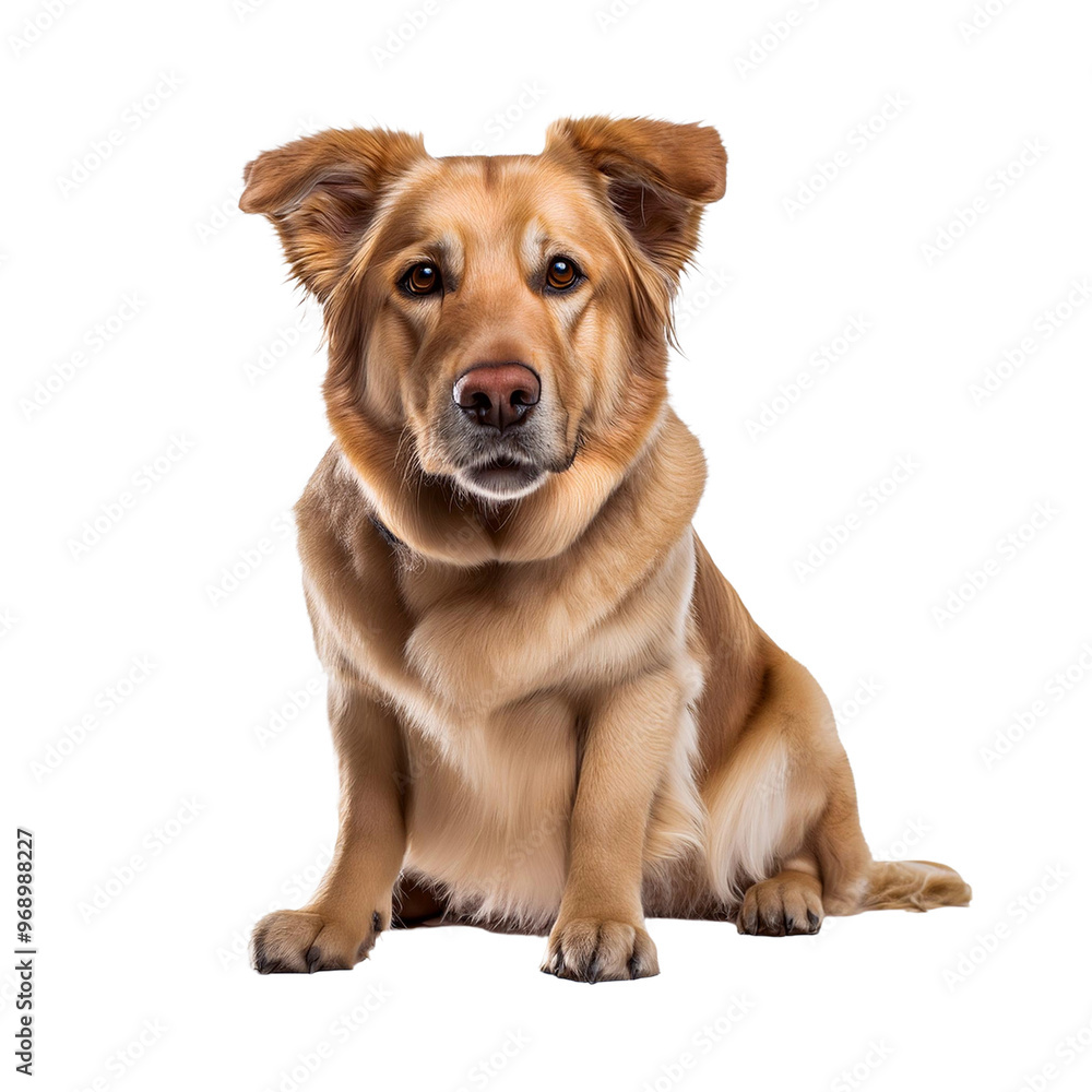 Dog sitting isolated on transparent background Dog sitting isolated on transparent background