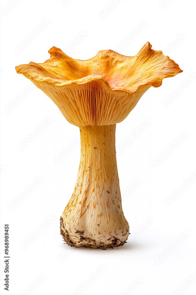 chanterelle mushrooms isolated on white background chanterelle mushrooms isolated on white background