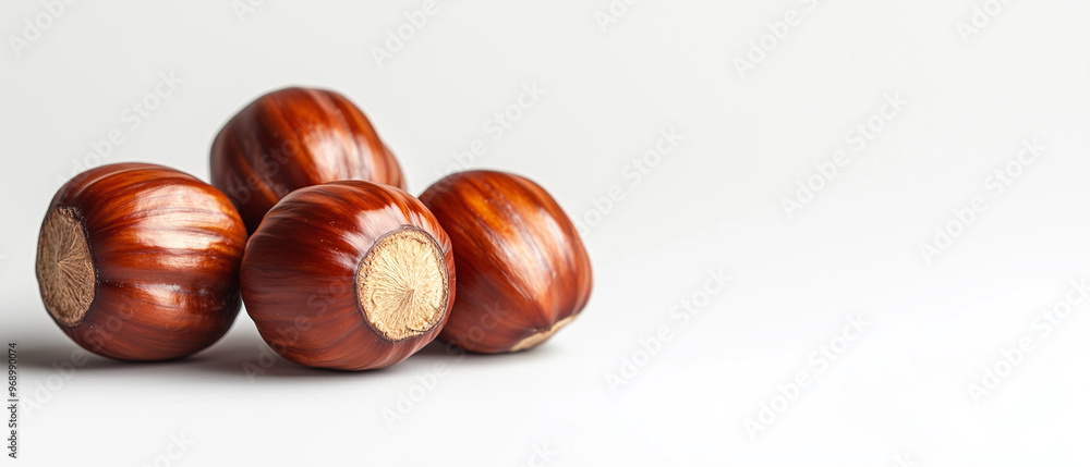 chestnuts with a brown shell and partly the shells with spines are still present chestnuts with a brown shell and partly the shells with spines are still present
