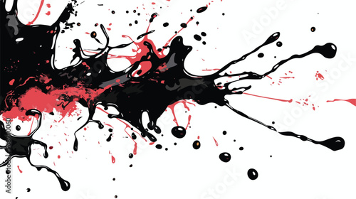 Abstract Liquid Blot Vector Illustration: Handdrawn Ve