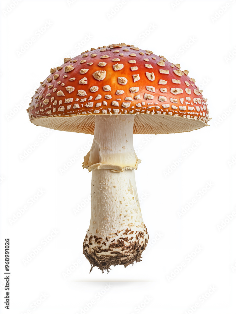 fly agaric mushrooms isolated on white background fly agaric mushrooms isolated on white background