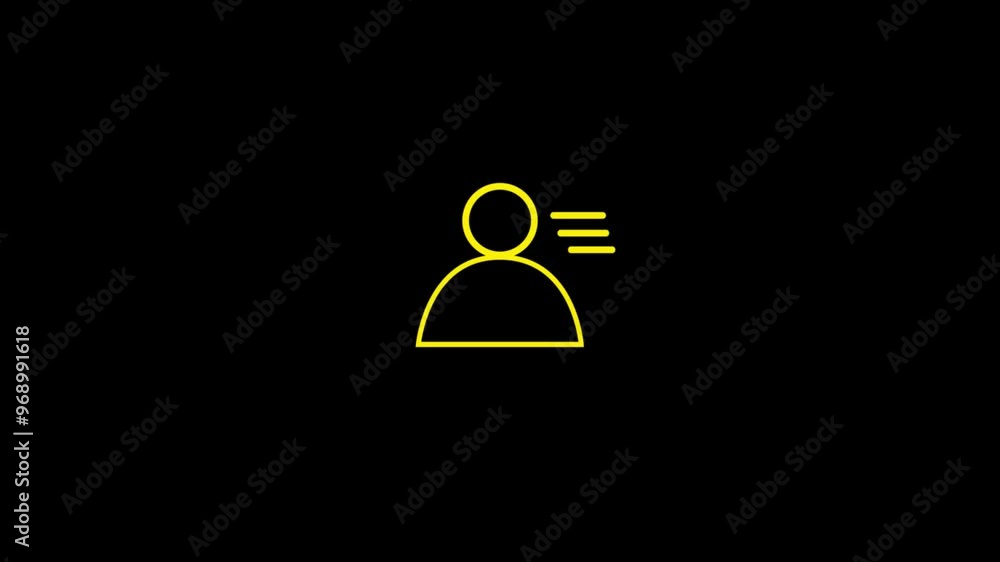 contacts icon animation and black background. contacts icon animation and black background.