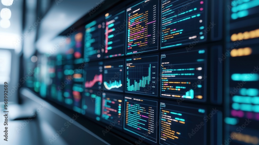 Futuristic AI Automation System with Holographic Dashboard Display in Sleek Tech Workspace - Ultra HD Concept Futuristic AI Automation System with Holographic Dashboard Display in Sleek Tech Workspace - Ultra HD Concept