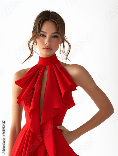 A stylish fashion model in ...